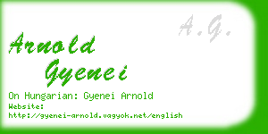 arnold gyenei business card